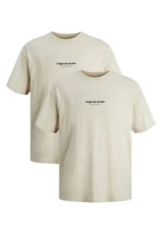 Jack & Jones T-Shirt Jorvesterbro Beige/Khaki Jack & Jones T-Shirt Jorvesterbro Beige/Khaki