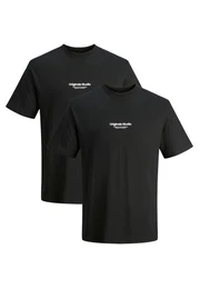 T-Shirt 2er Pack Jorvesterbro (Spar-Set, 2-tlg) T-Shirt - Baumwolle - Atmungsaktiv - Brustprint im 3D-Look
