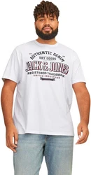 Jack & Jones Plus Print-Shirt Spar-Set 3er-Pack Big Size Shirt Dunkelblau/Dunkelrot/Hellblau/Rot