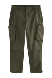 Next Cargohose Utility-Cargohose Dunkelgrün/Khaki