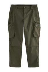 Next Cargohose Utility-Cargohose Dunkelgrün/Khaki