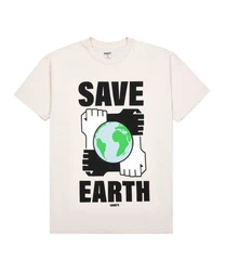 OBEY T-Shirt Save Earth Weiß/Grün/Gelb