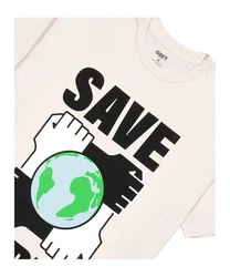 OBEY T-Shirt Save Earth Weiß/Grün/Gelb