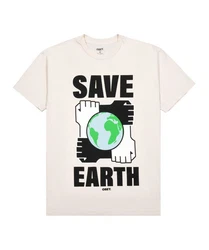 OBEY T-Shirt Save Earth Weiß/Grün/Gelb