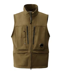 C.P. Company Sweatjacke Weste Braun/Dunkelgrün/Khaki