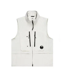 C.P. Company Sweatjacke Weste Grau/Hellgrau/Weiß/Khaki