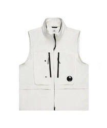 C.P. Company Sweatjacke Weste Grau/Hellgrau/Weiß/Khaki
