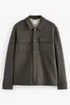 Next Hemdjacke mit Teddyfellfutter (1-St) Dunkelgrün/Khaki/Grau/Braun