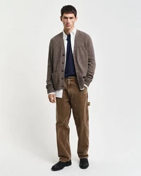 Gant Strickjacke Grau/Braun/Khaki/Dunkelbraun/Bordeaux