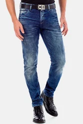 Cipo & Baxx 5-Pocket Jeans Straight Fit Blau/Hellblau/Lila/Dunkelblau