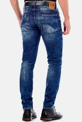Cipo & Baxx 5-Pocket Jeans Straight Fit Blau/Hellblau/Lila/Dunkelblau
