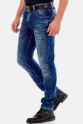 Cipo & Baxx 5-Pocket Jeans Straight Fit Blau/Hellblau/Lila/Dunkelblau