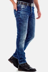 Cipo & Baxx 5-Pocket Jeans Straight Fit Blau/Hellblau/Lila/Dunkelblau