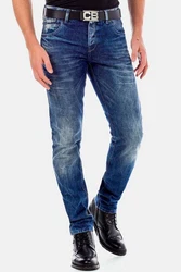Cipo & Baxx 5-Pocket Jeans Straight Fit Blau/Hellblau/Lila/Dunkelblau