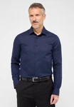 Eterna Langarmhemd SLIM FIT NON IRON Hellblau/Dunkelblau