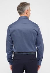 Eterna Langarmhemd SLIM FIT NON IRON Hellblau/Dunkelblau/Blau