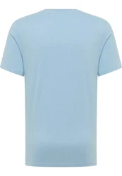 MUSTANG Kurzarmshirt T-Shirt Hellblau/Blau