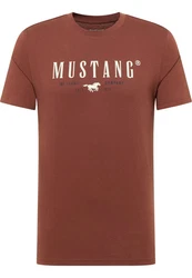 MUSTANG Kurzarmshirt T-Shirt Rot/Orange