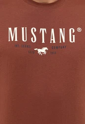 MUSTANG Kurzarmshirt T-Shirt Rot/Orange