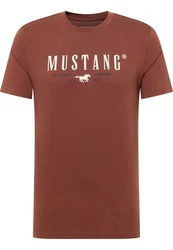 MUSTANG Kurzarmshirt T-Shirt Rot/Orange