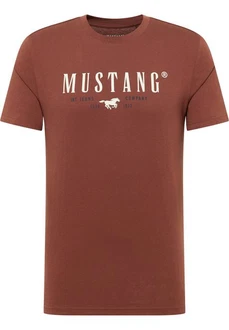 MUSTANG Kurzarmshirt T-Shirt Rot/Orange