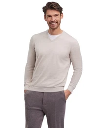 Strickpullover (1-tlg) aus reiner, extrafeiner Merinowolle