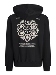 Jack & Jones Longsweatshirt JORNOTO GRAPHIC SWEAT HOOD Schwarz/Rosa