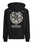 Jack & Jones Longsweatshirt JORNOTO GRAPHIC SWEAT HOOD Schwarz/Rosa