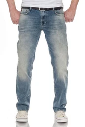 Straight-Jeans M.O.D Thomas Comfort Alava Blue mittelblau stonewashed