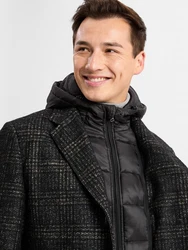 Finshley & Harding Kurzmantel Schwarz/Dunkelgrau/Grau