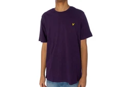Lyle & Scott T-Shirt Plain Lila/Dunkelblau