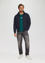 s.Oliver Langarmshirt mit Logo-Stickerei Grün/Türkis/Dunkelgrün