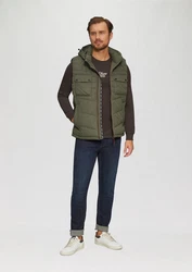s.Oliver Langarmshirt mit Logo-Stickerei Khaki/Grau/Dunkelbraun/Dunkelgrün/Braun