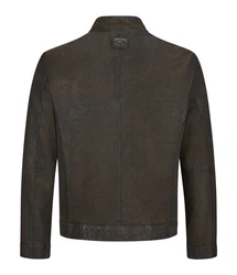 Milestone Lederjacke MSTizian Dunkelbraun/Braun/Grau/Khaki/Dunkelgrün