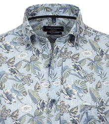 CASAMODA Blusenshirt Langarm Casual Hemd Gelb/Dunkelgrün/Grau/Blau