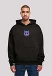 Emoji Couture Hoodie Evil Smiling Furry Face Premium Qualität lila