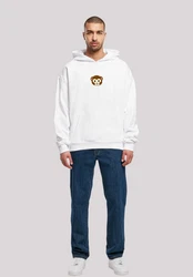 emoji couture Hoodie Smiling monkey Weiß/Braun