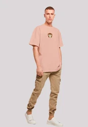 emoji couture T-Shirt Smiling monkey furry face Rosa/Gold
