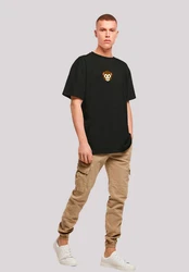 emoji couture T-Shirt Smiling monkey furry face Schwarz/Beige/Grün