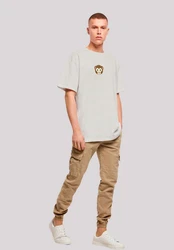 emoji couture T-Shirt Smiling monkey furry face Khaki/Grau/Hellgrau/Beige