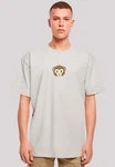 emoji couture T-Shirt Smiling monkey furry face Khaki/Grau/Hellgrau/Beige