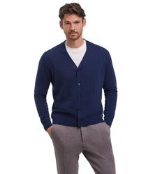 FALKE Strickjacke Dunkelblau/Hellblau/Blau