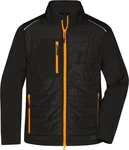 James & Nicholson Steppjacke Hybrid  Orange/Schwarz/Braun