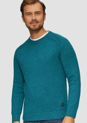 s.Oliver Strickpullover Crew-Neck-Pullover Türkis/Grün/Blau