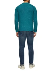 s.Oliver Strickpullover Crew-Neck-Pullover Türkis/Grün/Blau