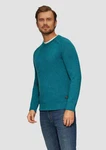 s.Oliver Strickpullover Crew-Neck-Pullover Türkis/Grün/Blau