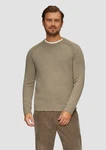 s.Oliver Strickpullover Crew-Neck-Pullover Khaki/Beige/Dunkelgrün