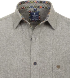 Redmond Langarmhemd Hellgrau/Grau/Khaki