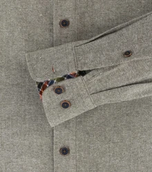 Redmond Langarmhemd Hellgrau/Grau/Khaki