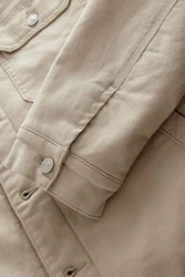 Next Jeansjacke Jeans-Truckerjacke (1-St) Beige/Khaki/Braun